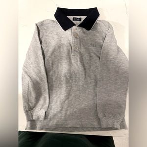Il gufo long sleeve polo Heather gray size 5